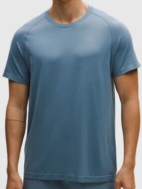 Lululemon Men's Blue Metal Vent Tech Short Sleeve Crew Neck Training T Shirt XXL